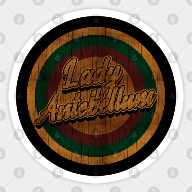 Circle Retro Lady Antebellum Sticker by Electric Tone